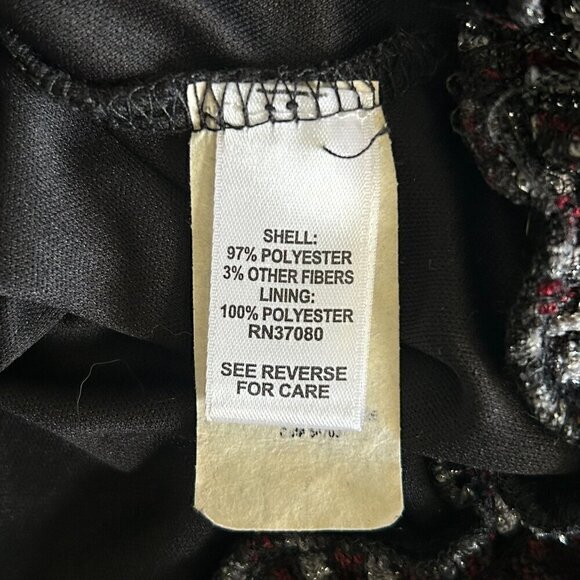 Cato Women's Long Sleeve Ripple Blouse w/ Tie Keyhole Neckline, Small - Picture 5 of 6